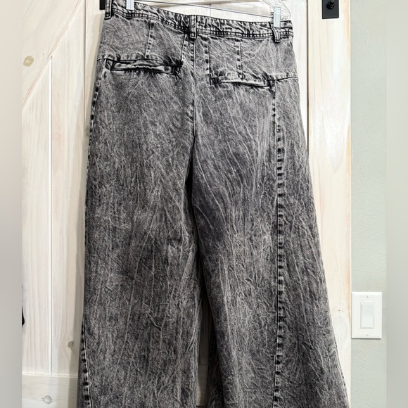 Free People Equinox Nero Black denim wide leg jeans size 31 - Picture 10 of 10
